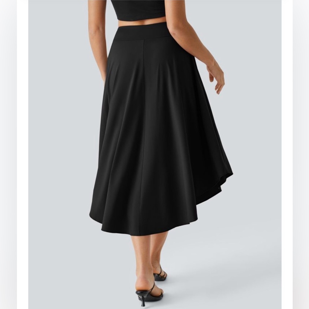 NWT! Halara Breezeful High Waisted Tie-Side Quick Dry Midi Skirt with Shorts - Picture 3 of 10